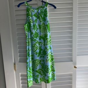 BEACHY BLUE & GREEN SUN DRESS